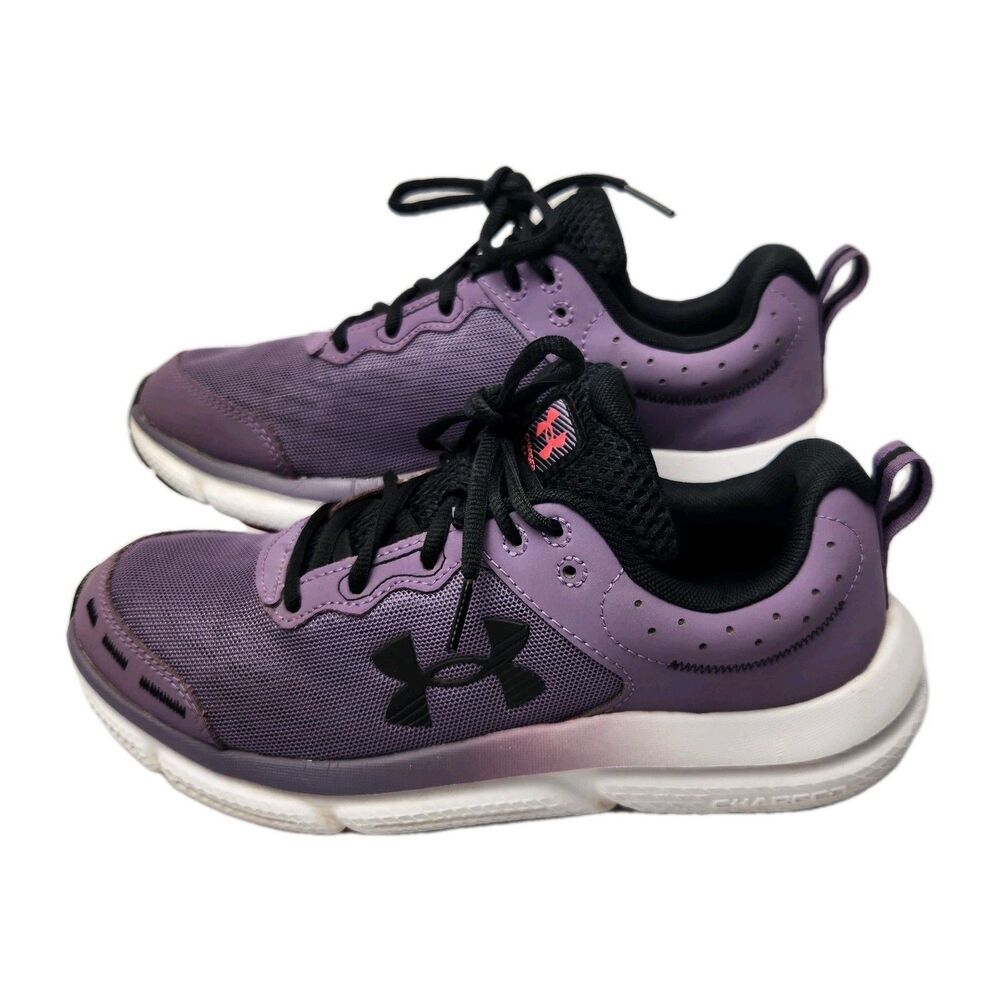Under Armour Womens Size 9 Charged Assert 10 Retro Purple/Black Mesh Lightweight